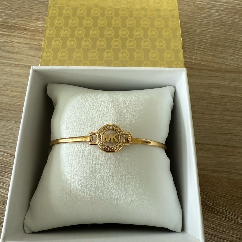 Michael Kors Gold-Tone Logo Bracelet
